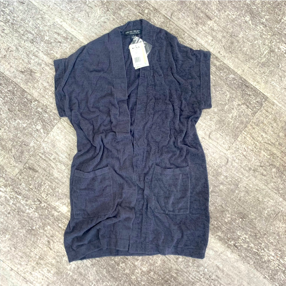 NWT Barefoot Dreams CozyChic Ultra Lite Sleeveless Long Cardi